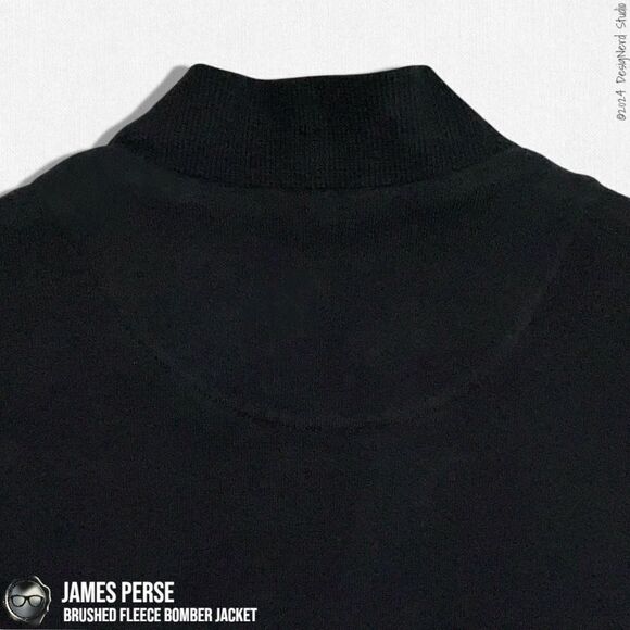 JAMES PERSE BRUSHED FLEECE BOMBER JACKET IN BLACK WOMEN’S SIZE 4 / XL COTTON - Picture 6 of 16
